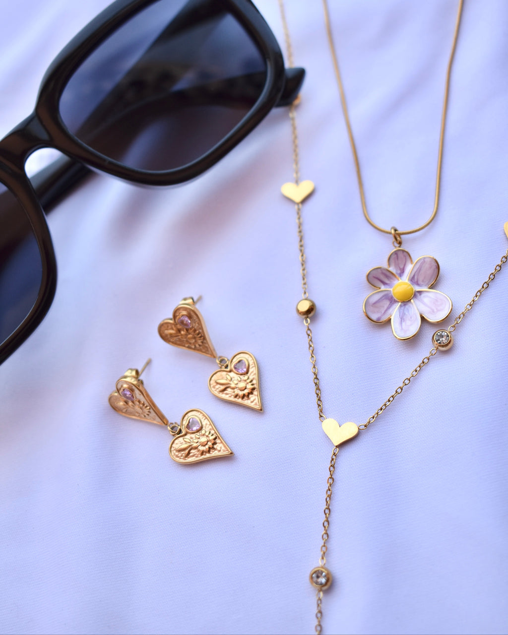 Aretes Lluvia de corazón
